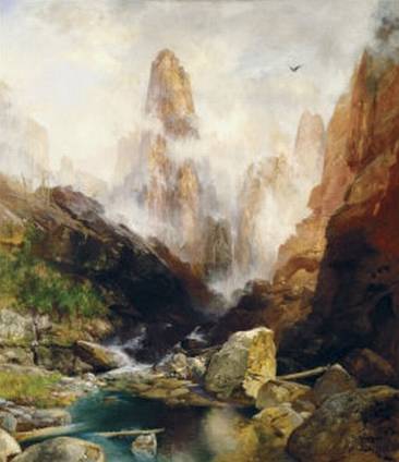 Mist in Kanab Canyon Utah - Thomas Moran