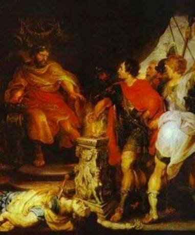 Mucius Scaevola Before Porsenna w/ Anthony van Dyck - Peter Paul Rubens