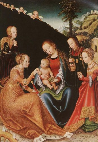 Mystic Marriage of St Catherine - Lucas Cranach