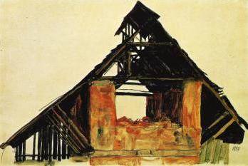 Old Brick House in Carinthia - Egon Schiele