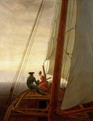 On Board a Sailing Ship - Caspar David Friedrich