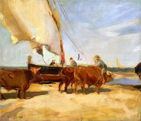 On the Beach at Valencia - Joaquin Sorolla