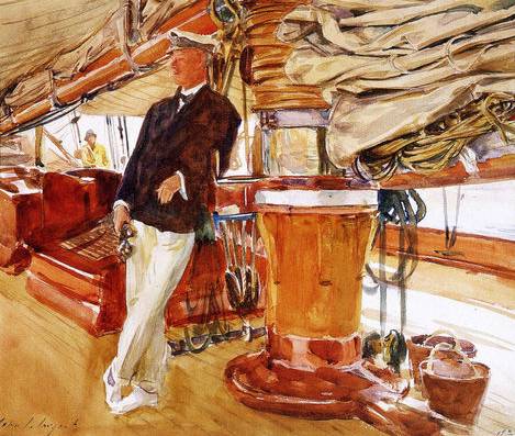 On the Deck of the Yacht Constellation - John Singer Sargent