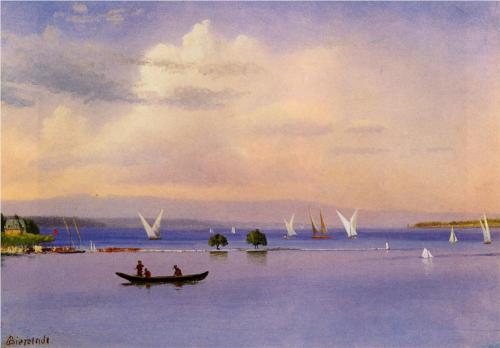 On the Lake - Albert Bierstadt