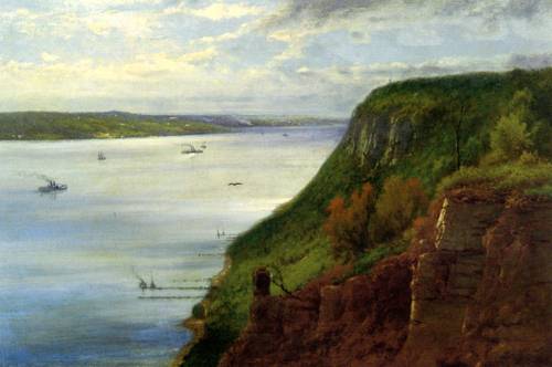 Palisades on the Hudson - George Inness