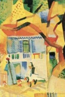 Country House Court At Stgermain - August Macke