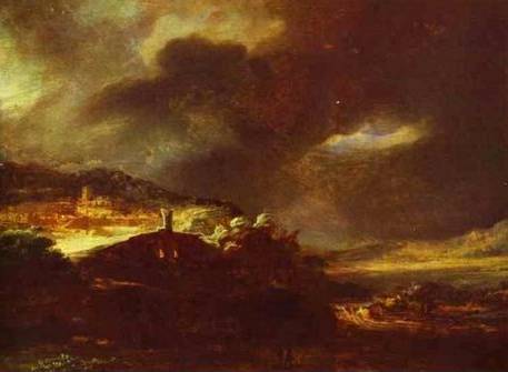 Paysage D'Orage - Rembrandt van Rijn