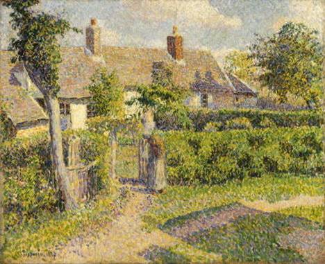 Peasants Houses, Eragny - Camille Pissarro