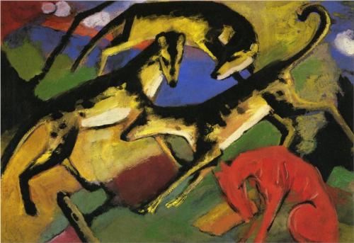 Playing Dogs - Franz Marc
