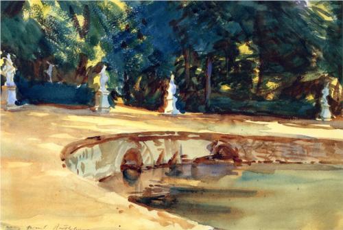 Pool in the Garden of La Granja - John Singer Sargent