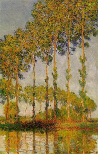 Poplars, Row in Autumn - Claude Monet