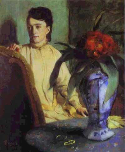 Porcelain Vase & Woman - Edgar Degas