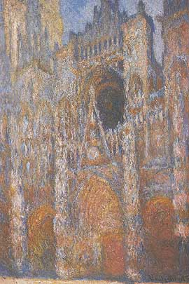 Portal and Facade in Sunlight, Rouen Cathedral - Claude Monet