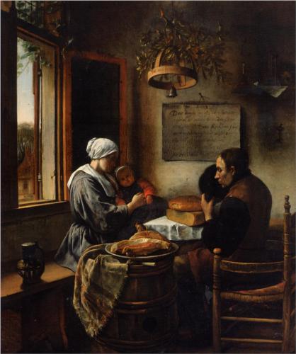 Prayer before the Meal - Jan Steen