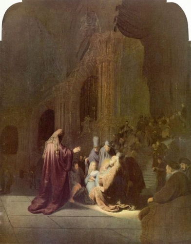Presentation of Jesus in the Temple II - Rembrandt van Rijn