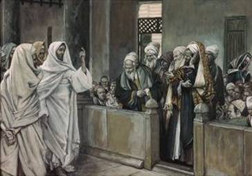 Priests Ask Jesus by Whose Authority He Acts - James Tissot