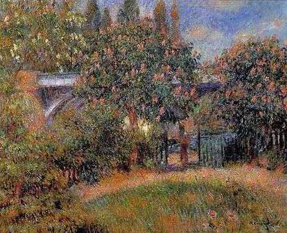 Railroad Bridge at Chatou - Pierre Auguste Renoir