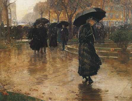 Rain Storm, Union Square - Childe Hassam