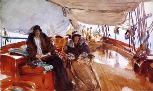 Rainy Day on the Yacht Constellation - John Singer Sargent