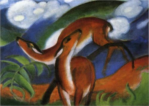 The Red Deer - Franz Marc