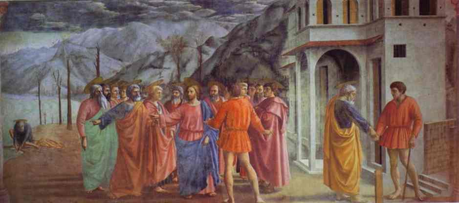 Rendering of the Tribute Money - Masaccio