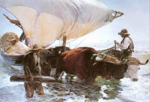 Return from Fishing - Joaquin Sorolla