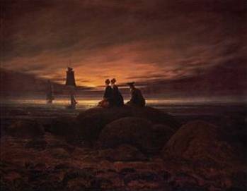 Rising Moon over the Sea - Caspar David Friedrich