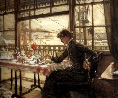 Room Overlooking the Harbor - James Tissot