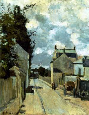 Rue de l'Hermitage Pontoise - Camille Pissarro
