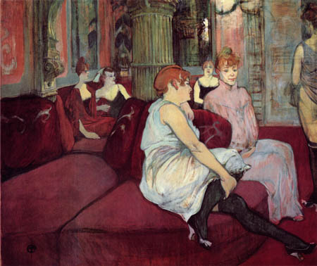 Salon in the Rue des Moulins - Henri de Toulouse Lautrec