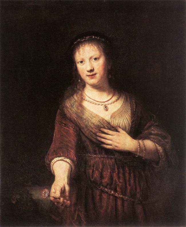 Saskia at Her Toilet - Rembrandt van Rijn