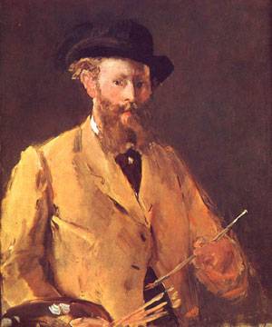 Self Portrait with a Palette - Edouard Manet