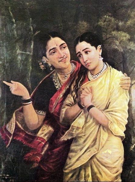 Simhaka Sairandari - Raja Ravi Varma