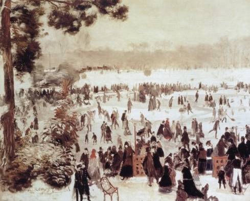 Skaters at Bois de Boulogne - Pierre Auguste Renoir
