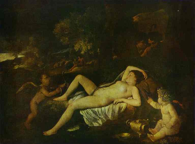 Sleeping Venus and Cupid - Nicolas Poussin