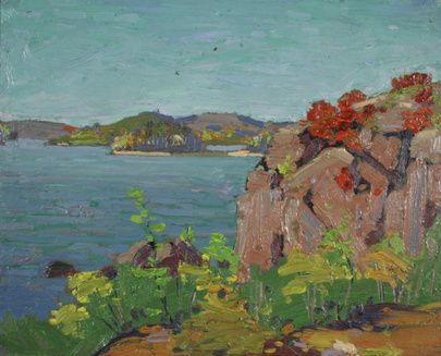 Spring Lake (Rocks and Water) - Tom Thomson