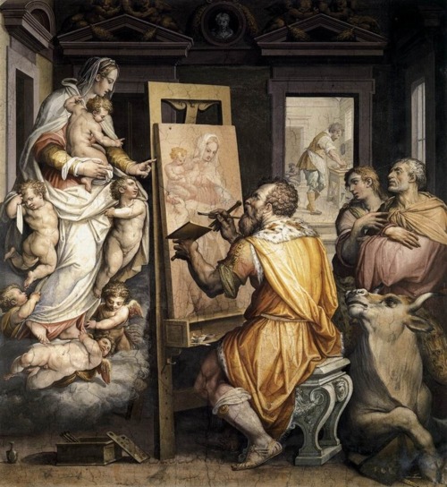 St Luke Painting the Virgin - Giorgio Vasari
