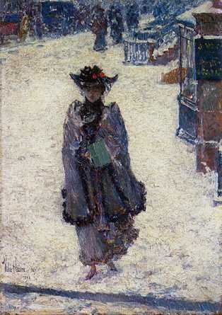 Street Scene, Christmas Morning - Childe Hassam