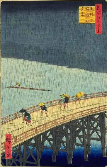 Sudden Shower at Atake - Ando Hiroshige