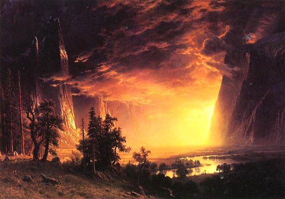 Sunset in the Yosemite Valley - Albert Bierstadt