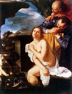 Susanna ei Vecchioni (Susanna and the Elders) - Artemisia Gentileschi