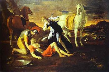 Tancred and Erminia - Nicolas Poussin