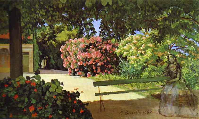 Terrace at Meric (Oleander) - Frederic Bazille