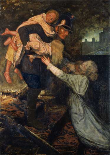 The Rescue - John Everett Millais