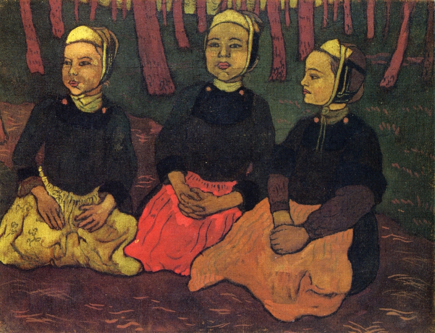 Three Breton Women in the Forest - Georges Lacombe