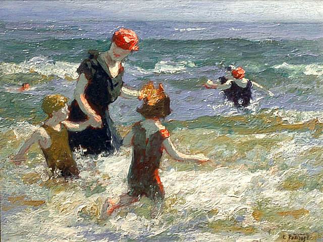 Timid Bather - Edward Henry Potthast