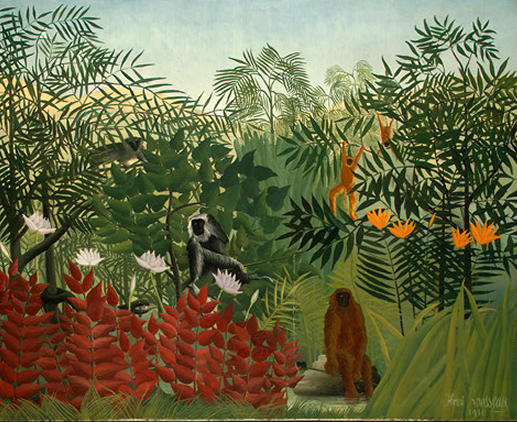 Tropical Forest with Monkeys - Henri Rousseau