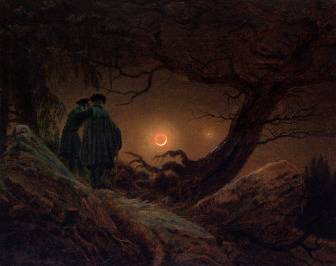 Two Men, Looking at the Moon - Caspar David Friedrich
