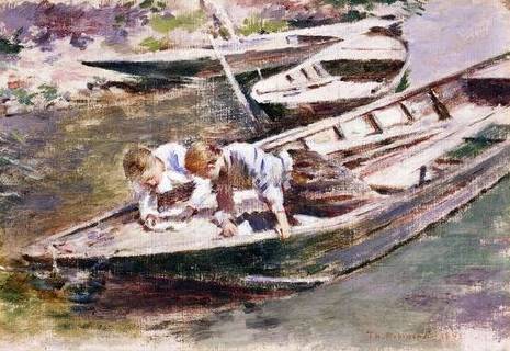 Two in a Boat - Theodore Robinson