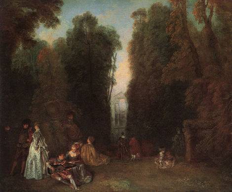 View Through the Trees (La Perspective) - Jean Antoine Watteau